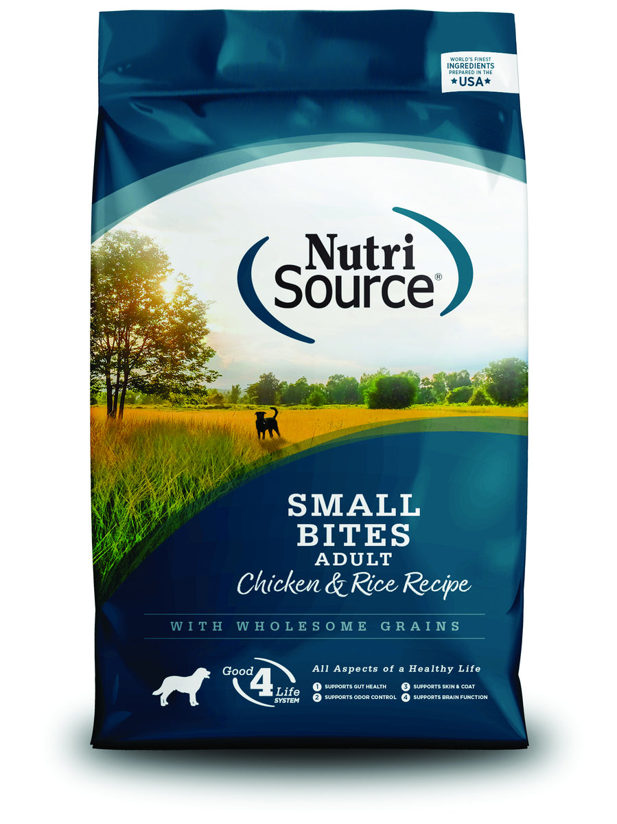 NutriSource Small Bites Adult Chicken & Rice Dry Dog Food - 15LB