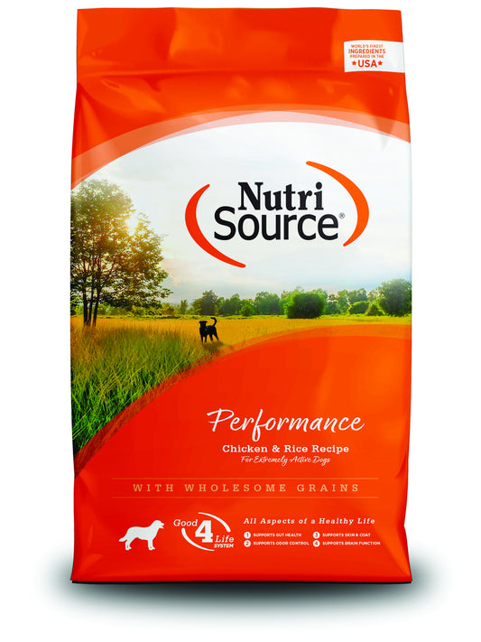 NutriSource Performance Made with Chicken and Rice with Wholesome Grains Dry Dog Food - 40LB