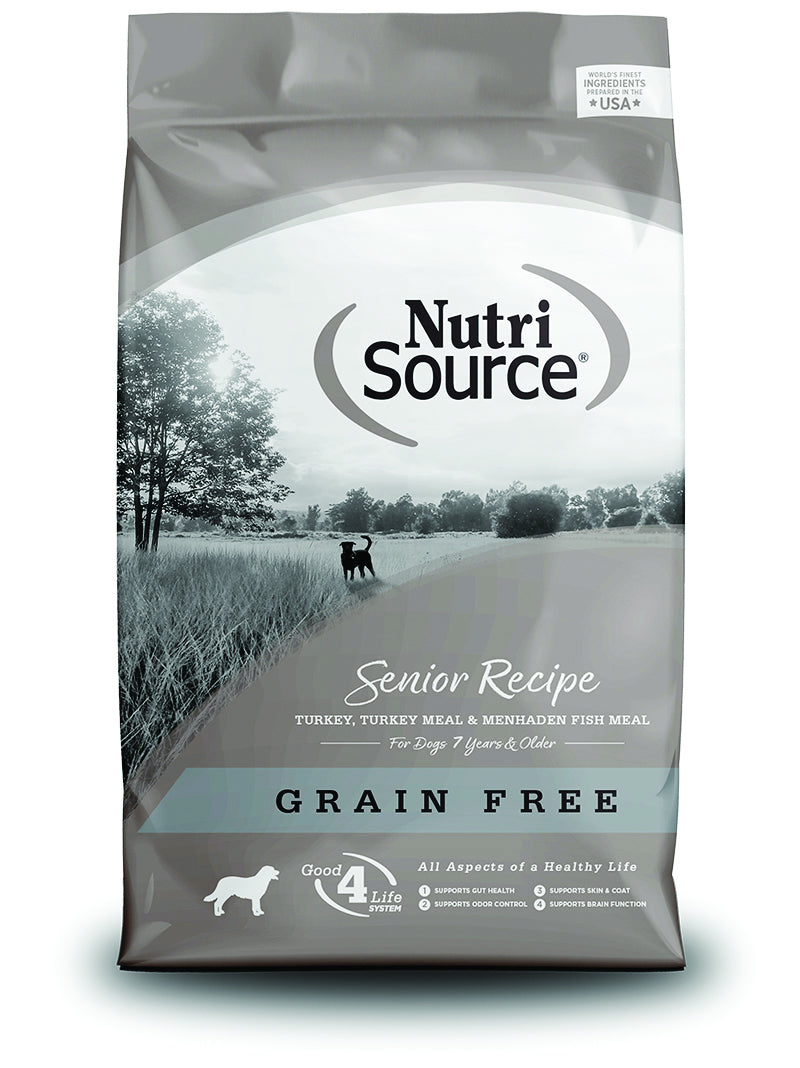 NutriSource Senior Made With Turkey and Menhaden Fish Meal Dry Dog Food - 5LB