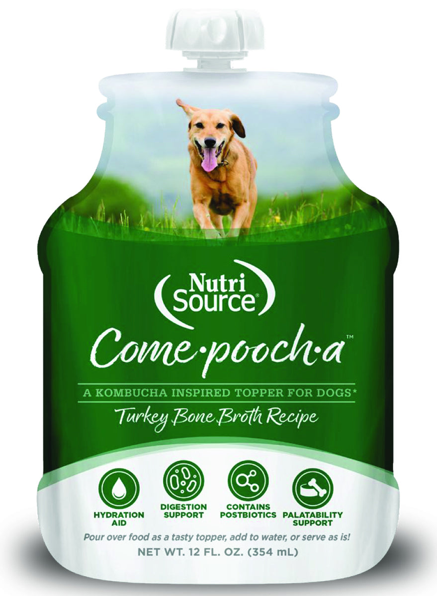 NutriSource Come-Pooch-A Turkey Bone Broth Recipe Dog Wet Food - 12 oz- Pack of 12