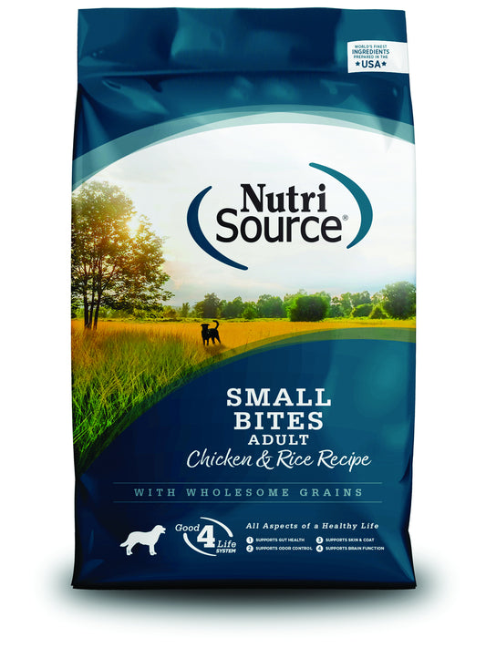 NutriSource Small Bites Adult Chicken & Rice Dry Dog Food - 5LB