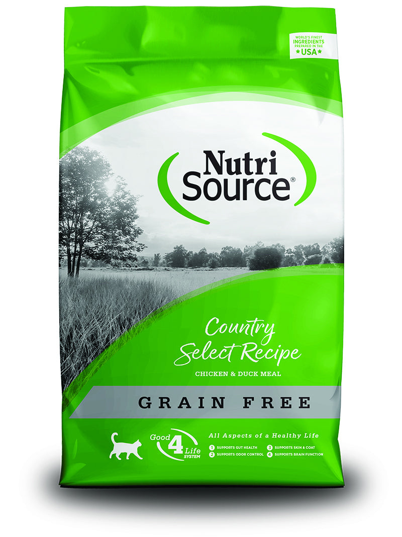 NutriSource Country Select Grain-Free Made with Chicken and Duck Dry Cat Food - 15LB