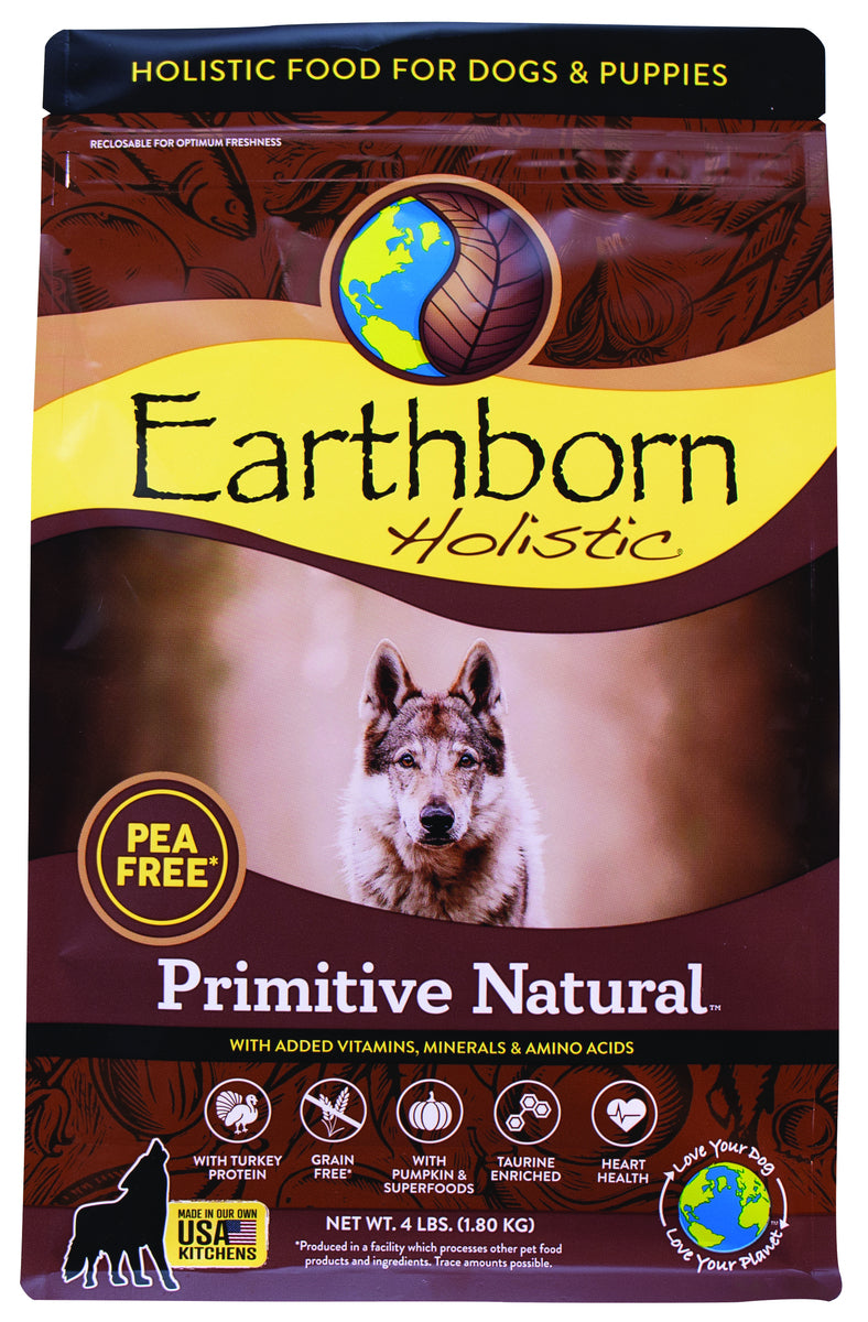 Earthborn Holistic Primitive Natural Grain Free Dry Dog Food - 4 lbs