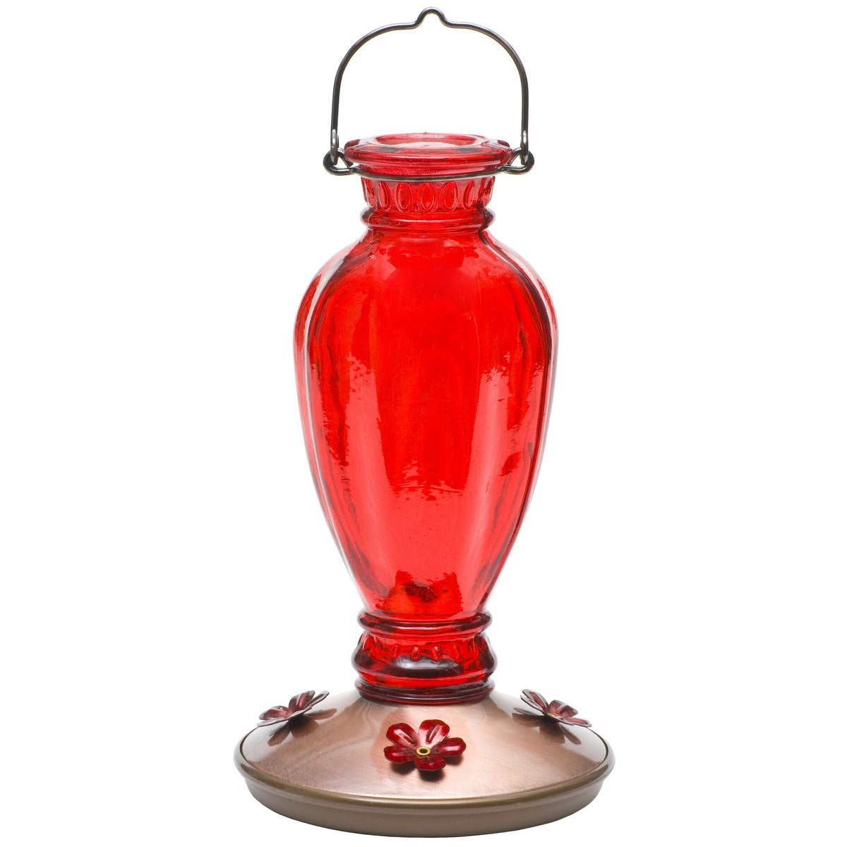 Perky Pet Red Daisy Vase Vintage Hummingbird Feeder - 18 oz
