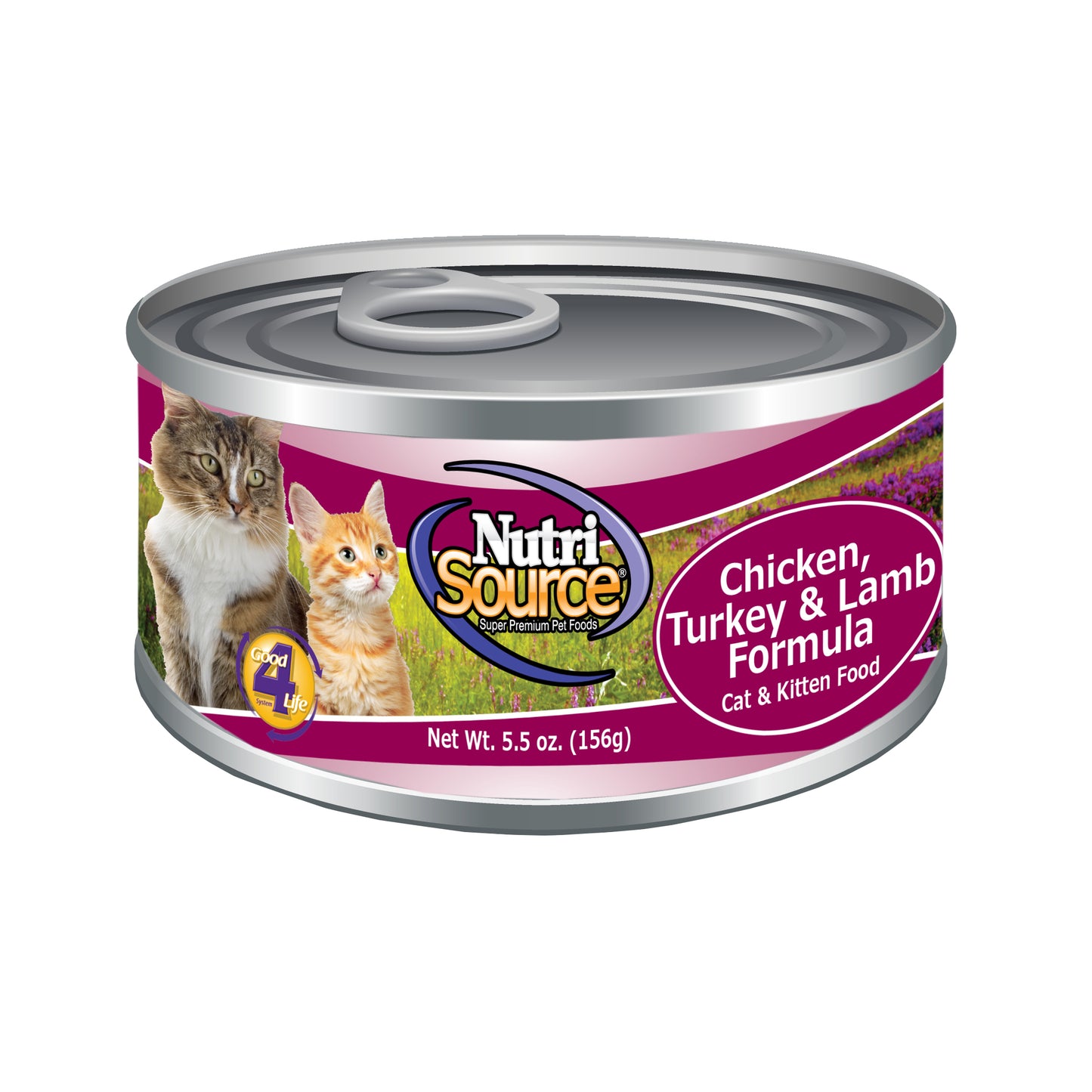 NutriSource Chicken Turkey Lamb Canned Cat Food - 5.5 oz (Pack of 12)