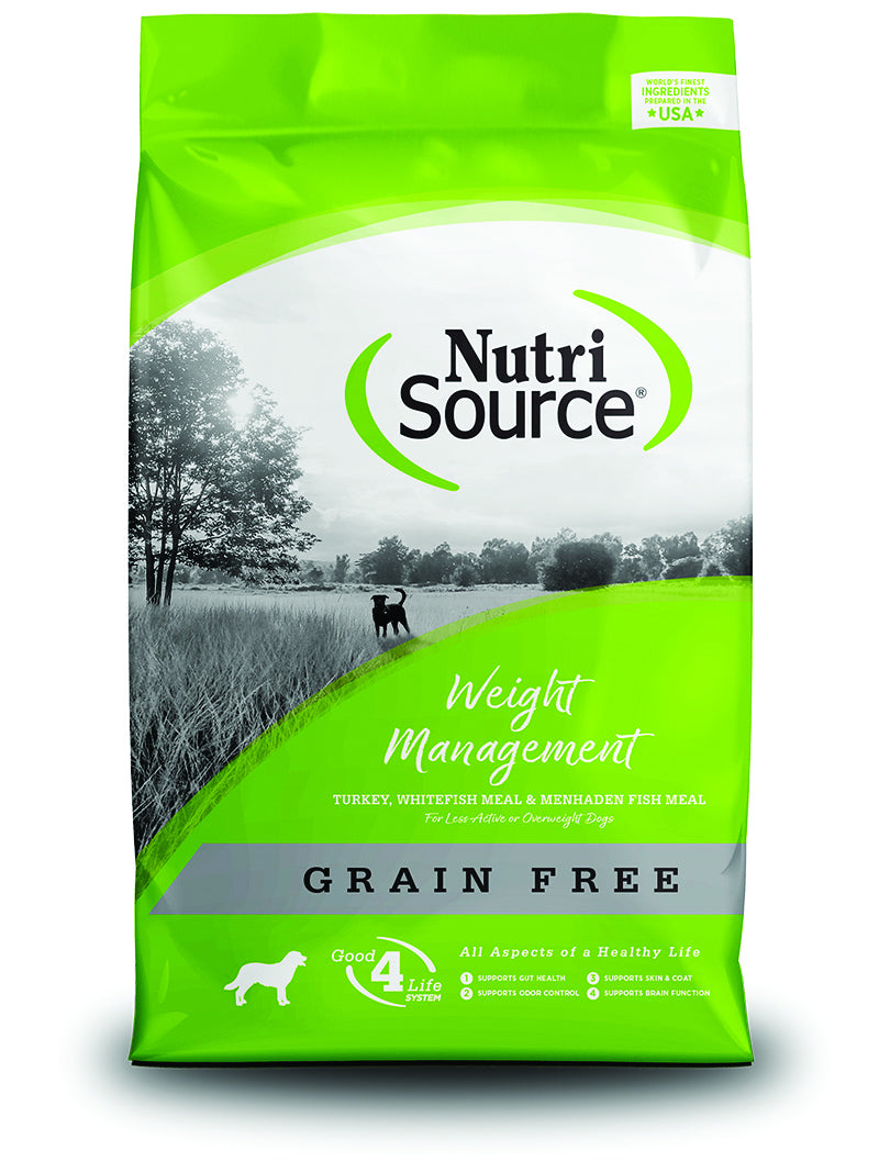 NutriSource Weight Management Turkey, Whitefish and Menhaden Fish Meal Dry Dog Food - 30LB