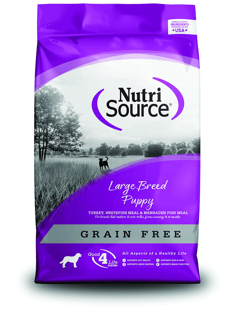 NutriSource Large Breed Made with Turkey, Whitefish and Menhaden Fish Meal Dog Food - 30LB