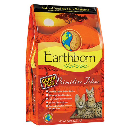 Earthborn Holistic Grain Free Primitive Feline Dry Cat Food - 5 lbs