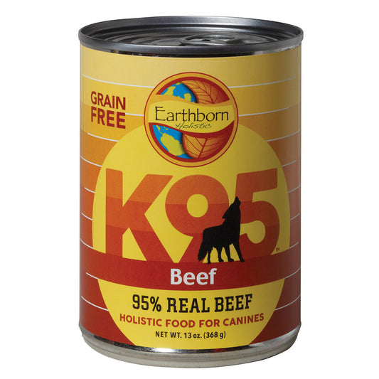 Earthborn Holistic K95 Beef Recipe Grain-Free Canned Moist Dog Food (13 oz) Pack of 12