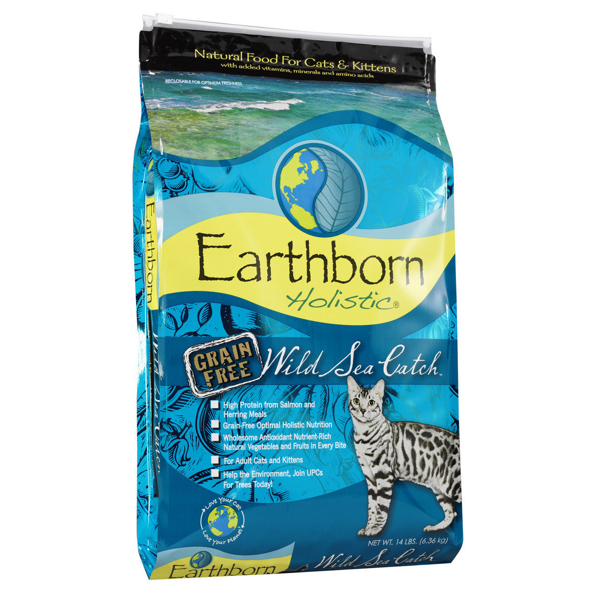 Earthborn Holistic Grain Free Wild Sea Catch Feline Dry Cat Food - 14 lbs