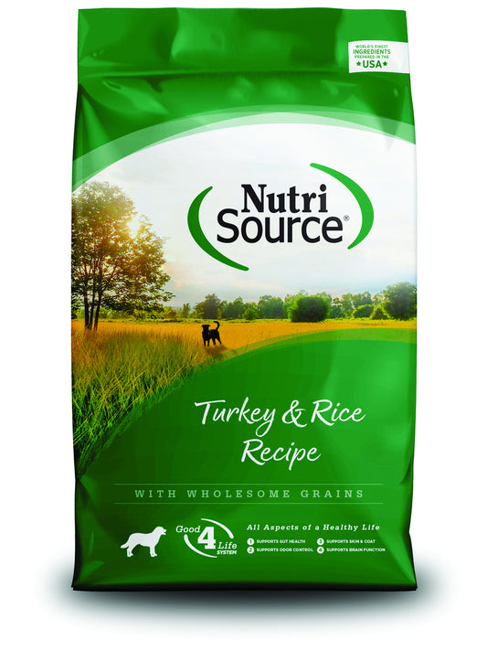 Nutrisource Made with Turkey & Rice with Wholesome Grains Dog Dry Food - 5LB