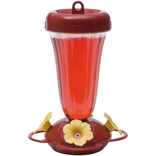 Perky Pet Red/Yellow Perky's Finest Top Fill Humming Bird Feeder - 16 oz