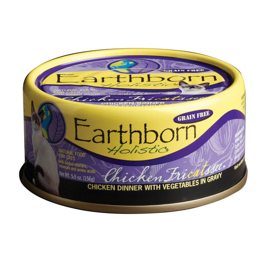 Earthborn Holistic Chicken Fricatssee Grain-Free Moist Canned Cat Food - (5.5 oz) Pack of 24