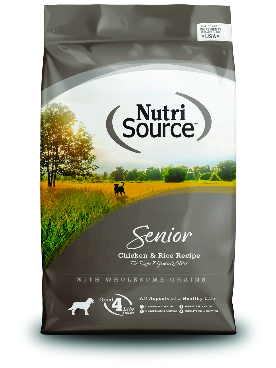 NutriSource Senior Made with Chicken Meal and Rice with Wholesome Grains Dry Dog Food - 5LB