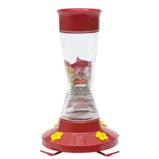 Perky Pet Clear Popular Pinch Waist Hummingbird Feeder - 16 oz