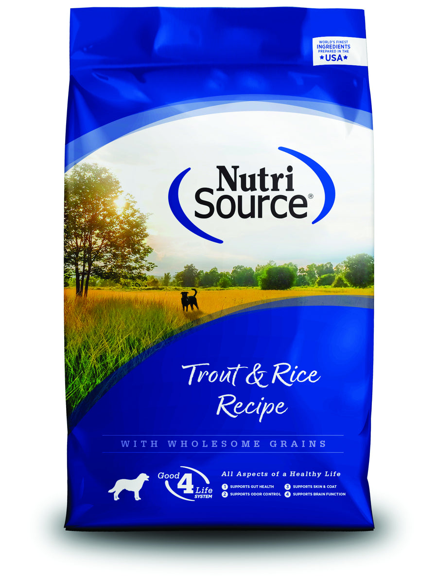 NutriSource Made with Trout & Rice with Wholesome Grains Dry Dog Food - 5LB