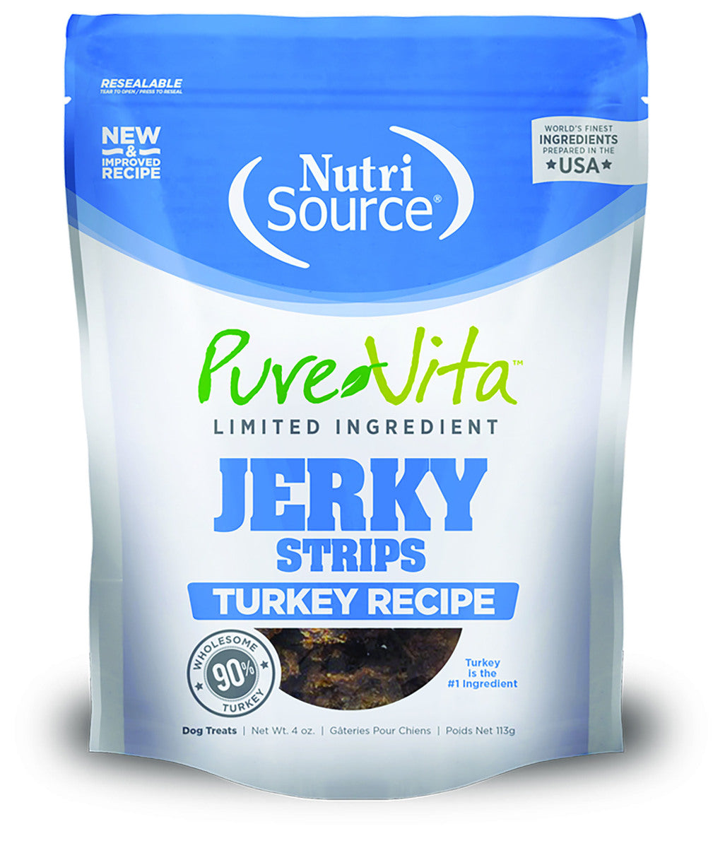 NutriSource PureVita Limited Ingredient Turkey Jerky Dog Treats - 4 oz