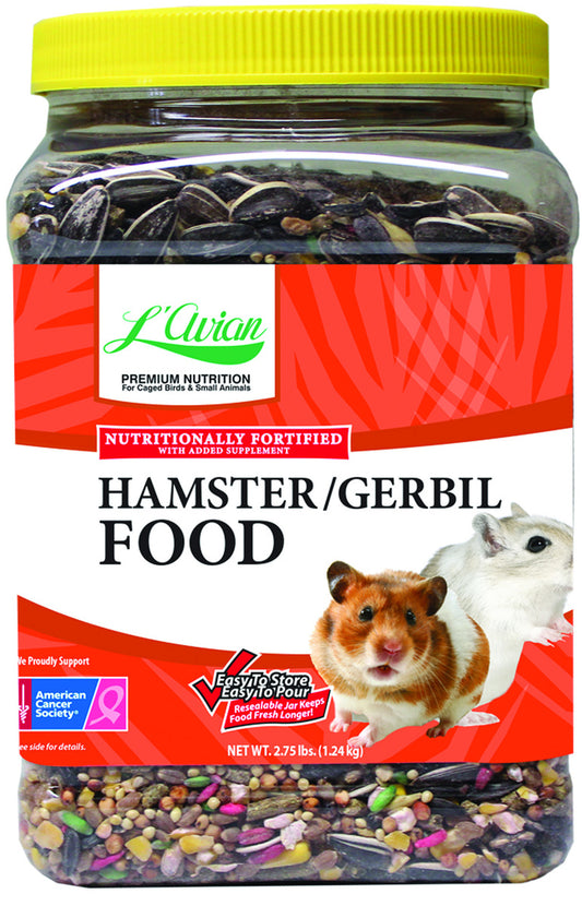 L'Avian Plus Nutritionally Fortified with Added Supplement Hamster / Gerbil Food - 2.75 lbs
