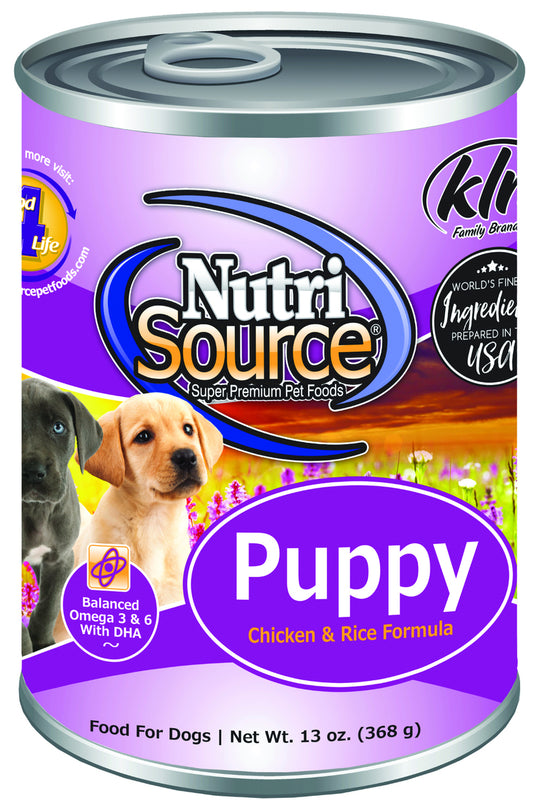 NutriSource Puppy Chicken & Rice Canned Dog Food - (13 Oz) Pack Of 12