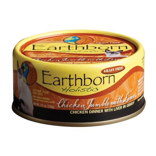 Earthborn Holistic Chicken And Liver Jumble Grain-Free Moist Canned Cat Food - (5.5 oz) Pack of 24