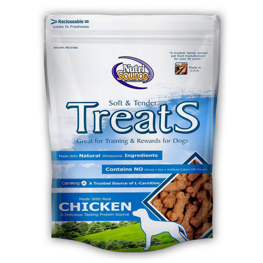 NutriSource Grain Free Soft & Tender Chicken Training & Rewards Dog Treats - 6 Oz