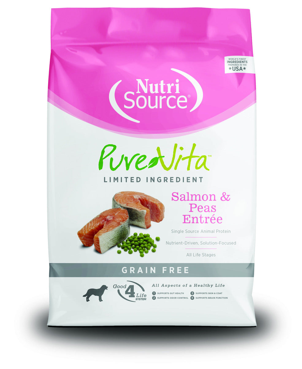 NutriSource PureVita Grain Free Salmon & Peas Entree Dry Dog Food - 25 lbs