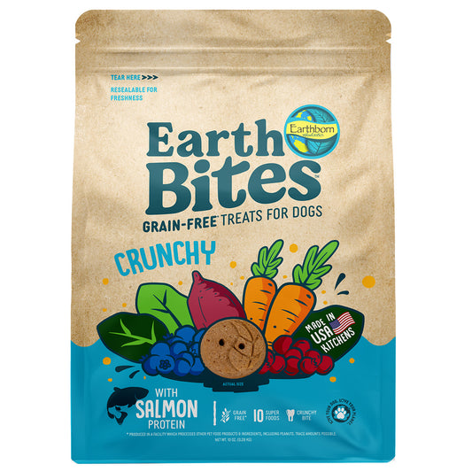 Earthborn Holistic EarthBars Salmon & Pumpkin Grain-Free Crunchy Dog Treats - 10 oz