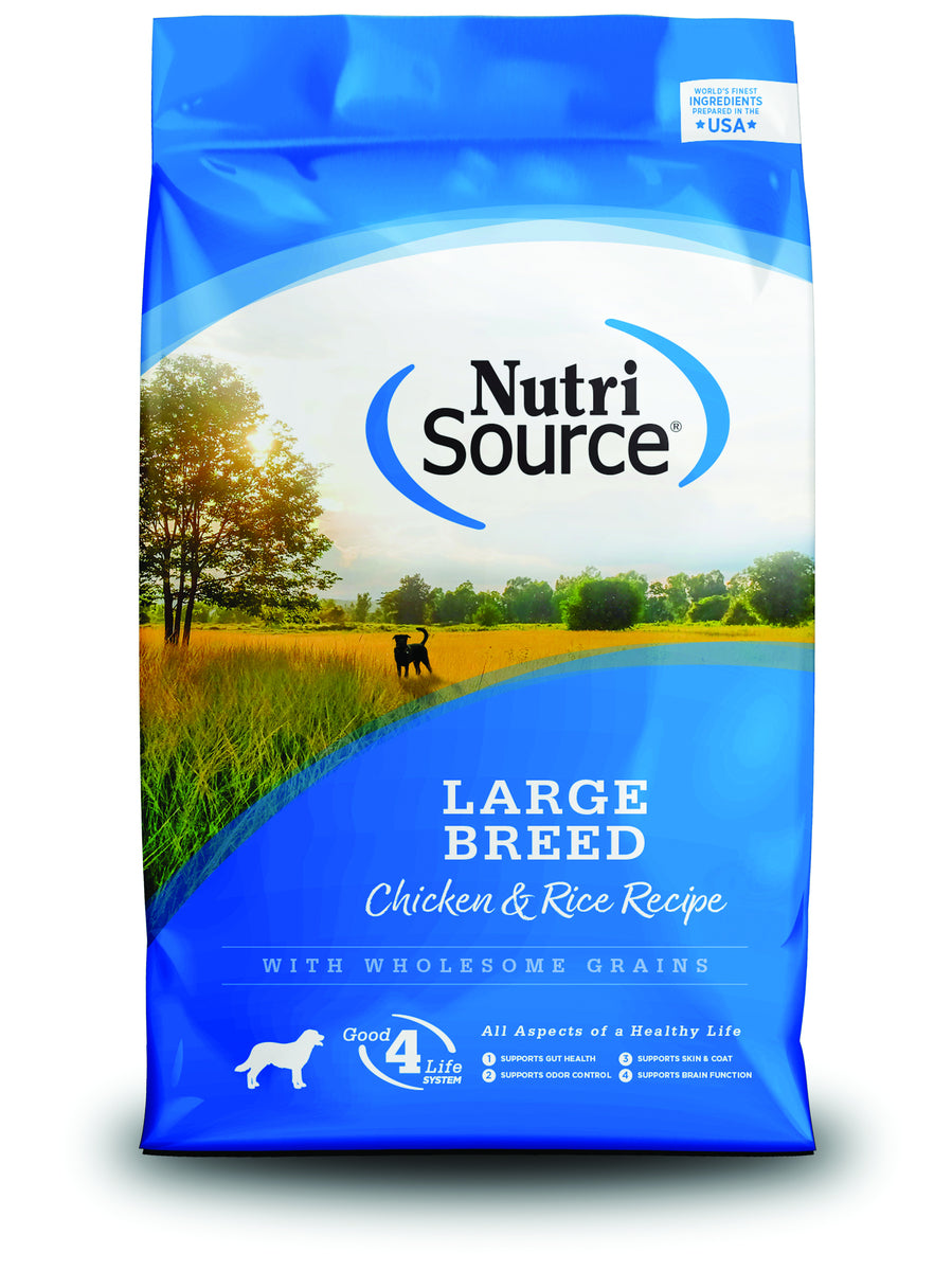 NutriSource Chicken and Rice with Wholesome Grains Large Breed Adult Dog Dry Food-30LB