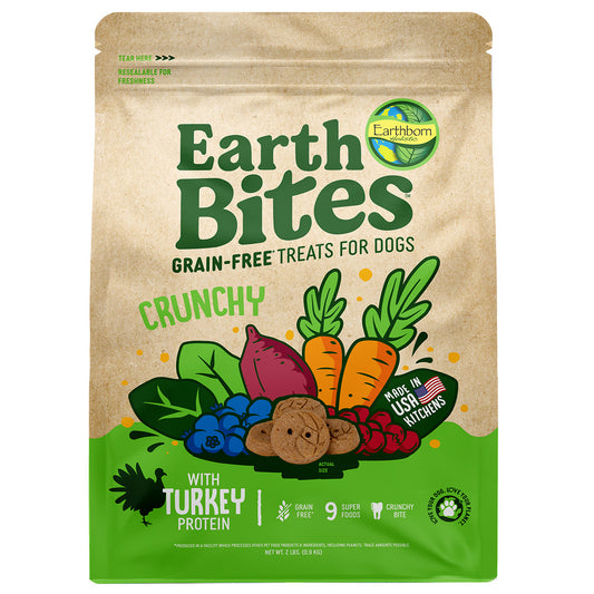 Earthborn Holistic EarthBars Turkey & Pumpkin Grain-Free Crunchy Dog Treats - 2 lbs