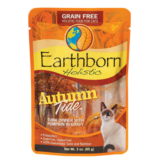 Earthborn Holistic Autumn Tide with Tuna & Pumpkin Gravy Grain-Free Wet Cat Food Pouches - (3 oz) Pack of 24