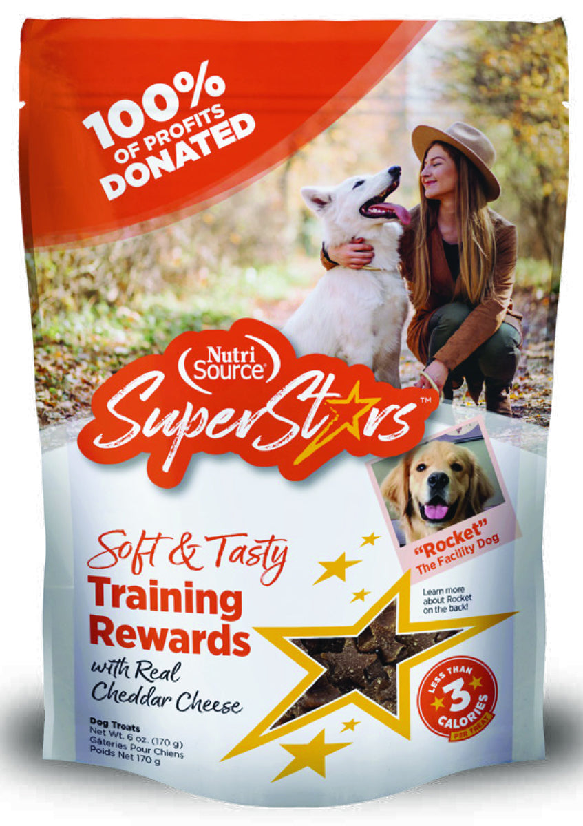 NutriSource Superstars Soft & Tasty Cheddar Cheese Training Rewards Dog Treats - 4 Oz