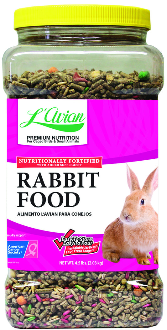L'Avian Plus Nutritionally Fortified with Added Supplement Rabbit Food - 4.5 lbs