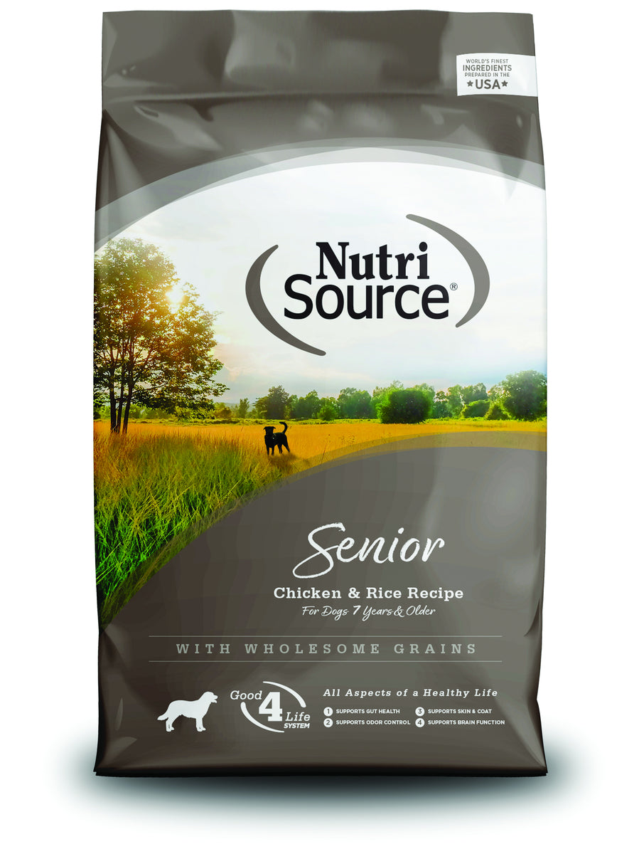 NutriSource Senior Chicken & Rice Dry Dog Food - 26LB