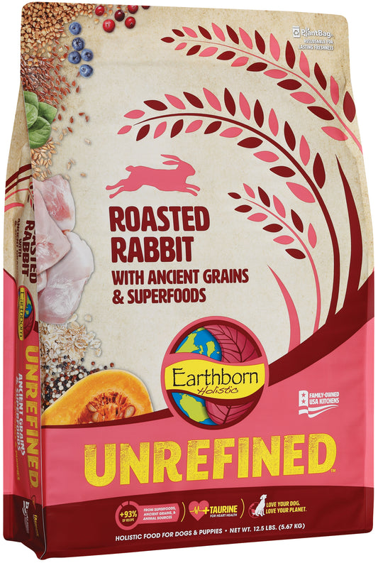 Earthborn Holistic Unrefined Roasted Rabbit with Ancient Grains & Superfoods Dry Dog Food - 12.5 lbs