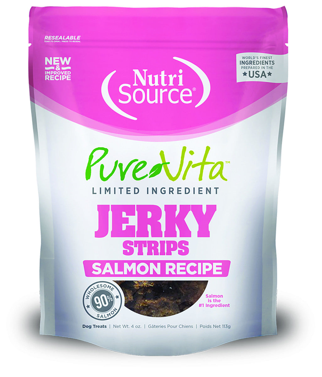 NutriSource PureVita Limited Ingredient Salmon Jerky Dog Treats - 4 oz