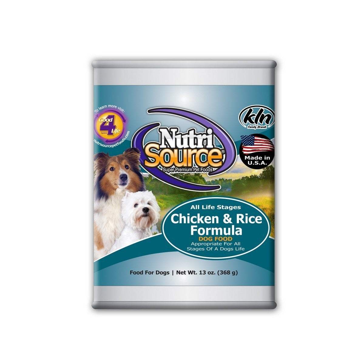 NutriSource All Life Stages Chicken and Rice Canned Dog Food - 13 oz- Pack of 12