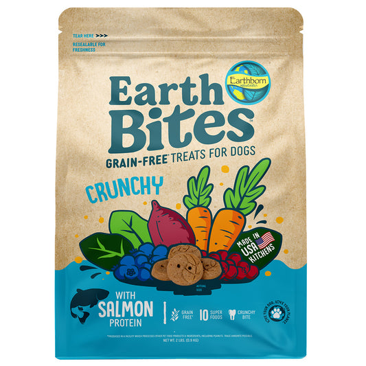 Earthborn Holistic EarthBars Salmon & Pumpkin Grain-Free Crunchy Dog Treats - 2 lbs