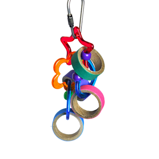 AE Cage Company Happy Beaks Keet Rings Bird Toy