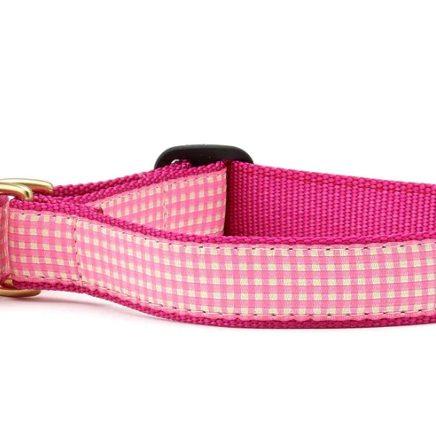 Up Country Pink Gingham Quick Release Dog Collar (X-Large (18-24 Inches) - 1 In Width)