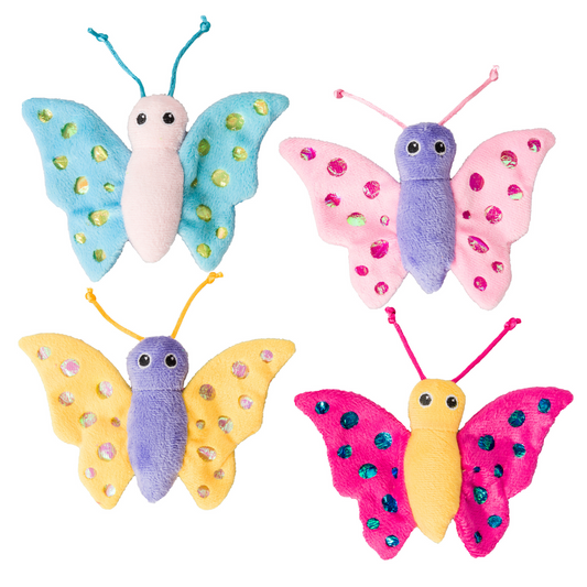 Spot Shimmer Glimmer Butterfly Catnip Toy - Assorted Colors