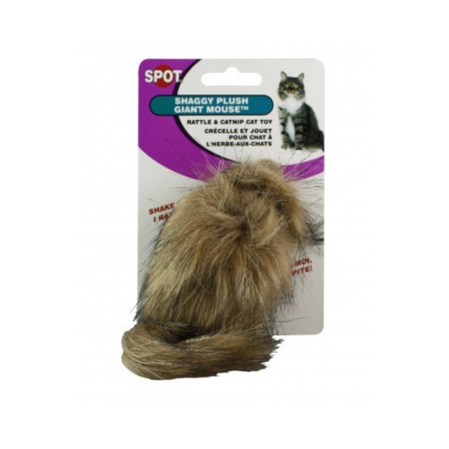 Spot Fur Mouse Cat Toy - Assorted (4.5" Long)