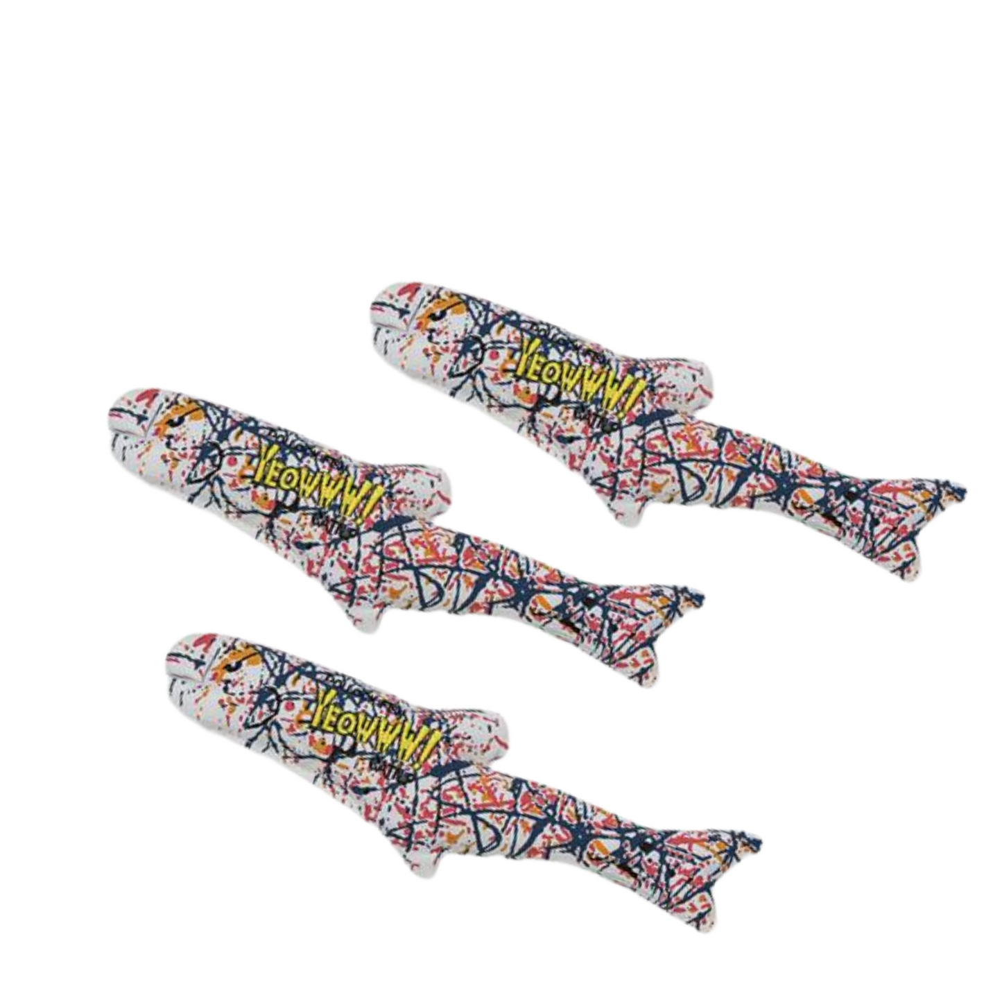 Yeowww! Pollock Fish Catnip Toy, 3 Pack