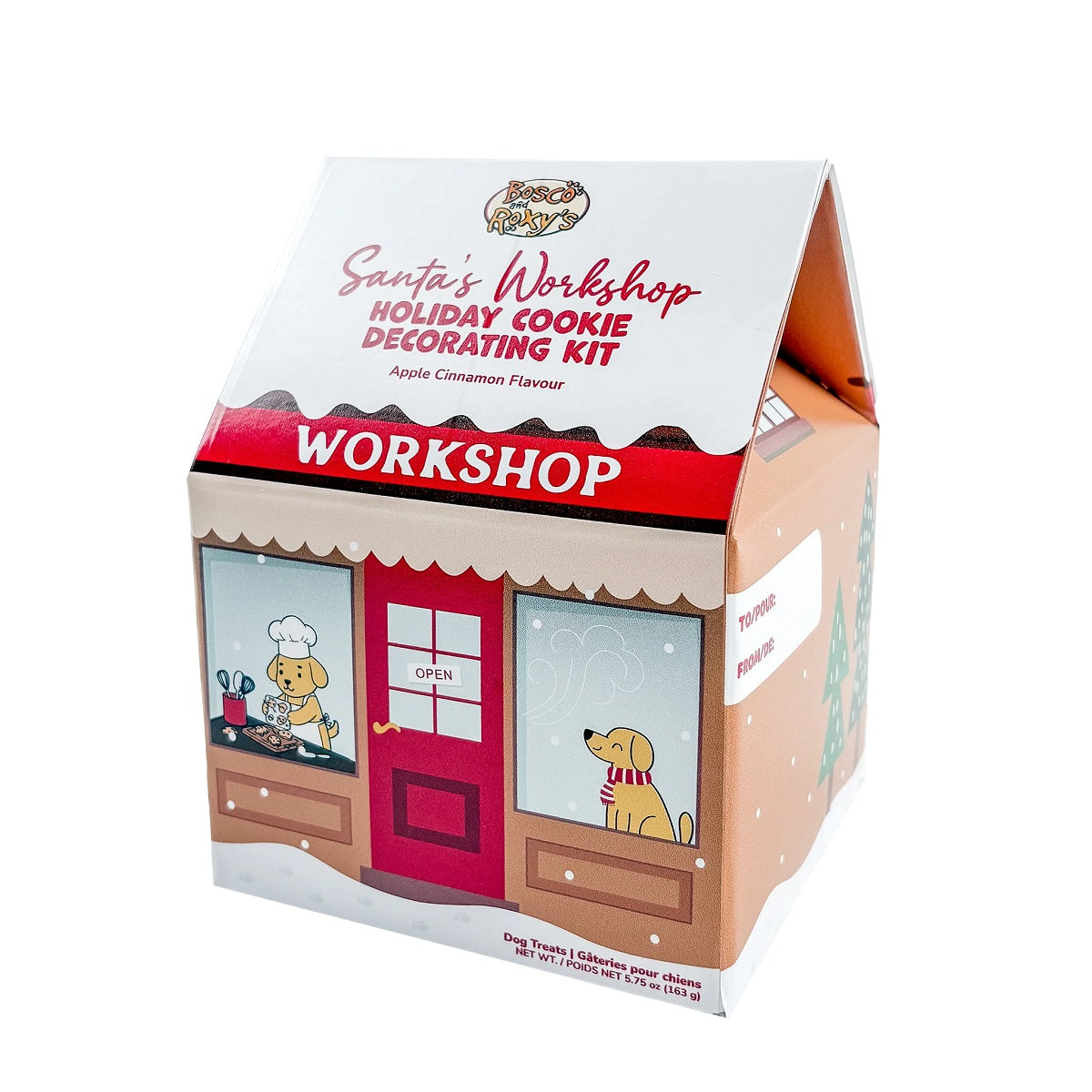 Bosco & Roxy's Santa's Workshop Holiday Cookie Decorating Kit | Christmas Dog Treats