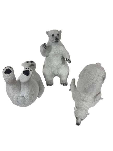 Midlee Christmas Polar Bear Winter Stairway Decoration- Set of 3