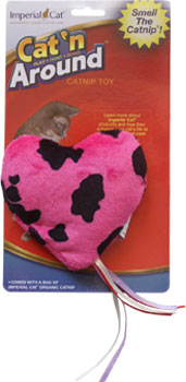 Imperial Cat Cat 'n Around, Ribbon Heart Cat Toy, Assorted Colors