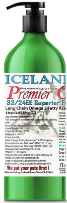 Iceland Pure Health Enhancing Omega Oil For Large Dogs - 17 oz