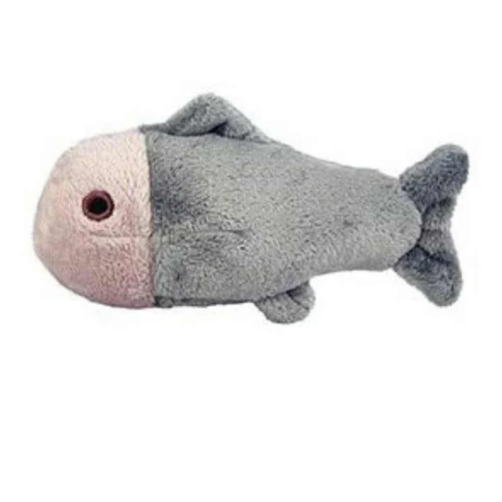 Fluff & Tuff Guppy Fish Squeaker-Less Plush Dog Toy