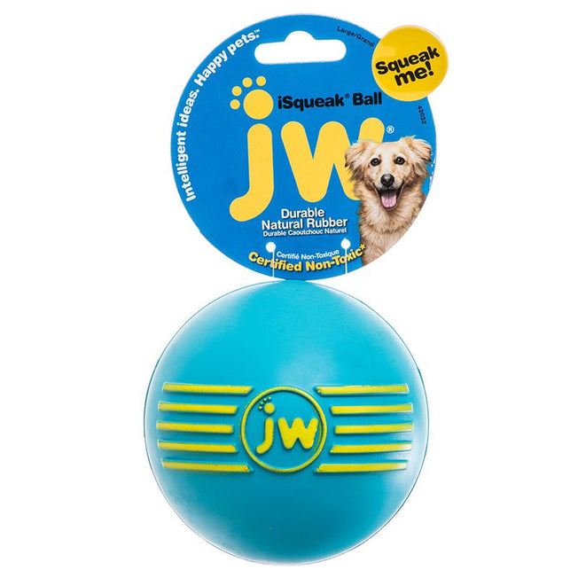 JW Pet iSqueak Ball - Rubber Dog Toy- Large (4")