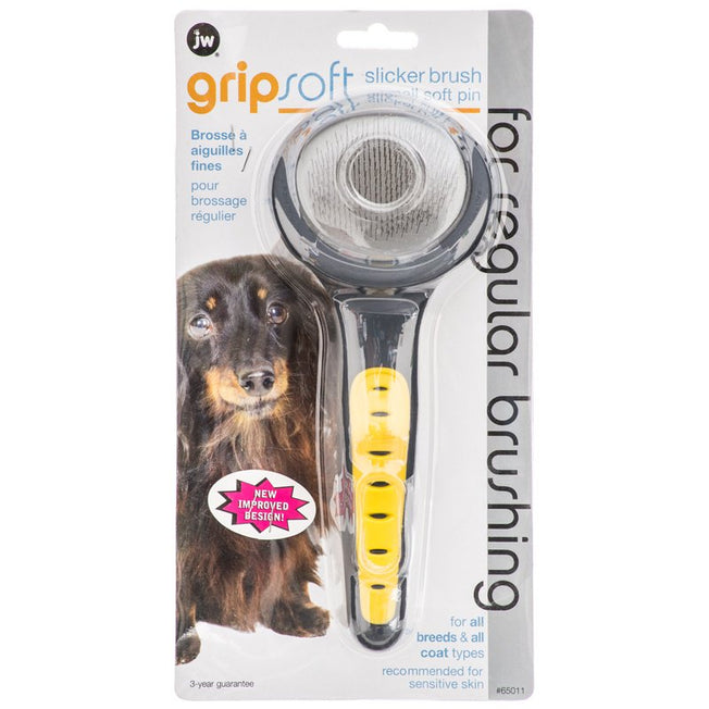 JW Gripsoft Soft Slicker Dog Brush
