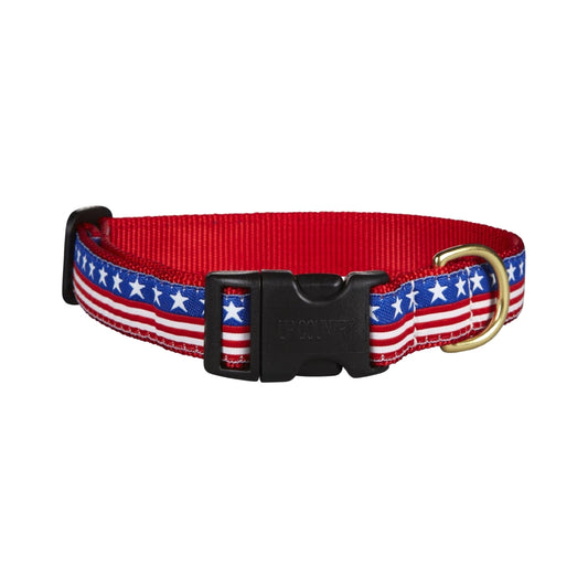 Up Country Stars and Stripes Dog Collar - Large